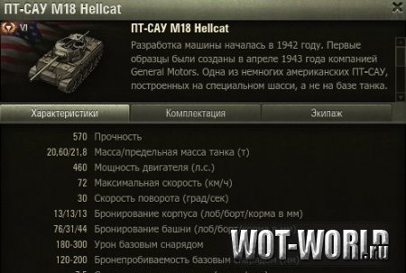 Обзор американской ПТ САУ M18 Hellcat Обзор американской ПТ САУ M18 Hellcat